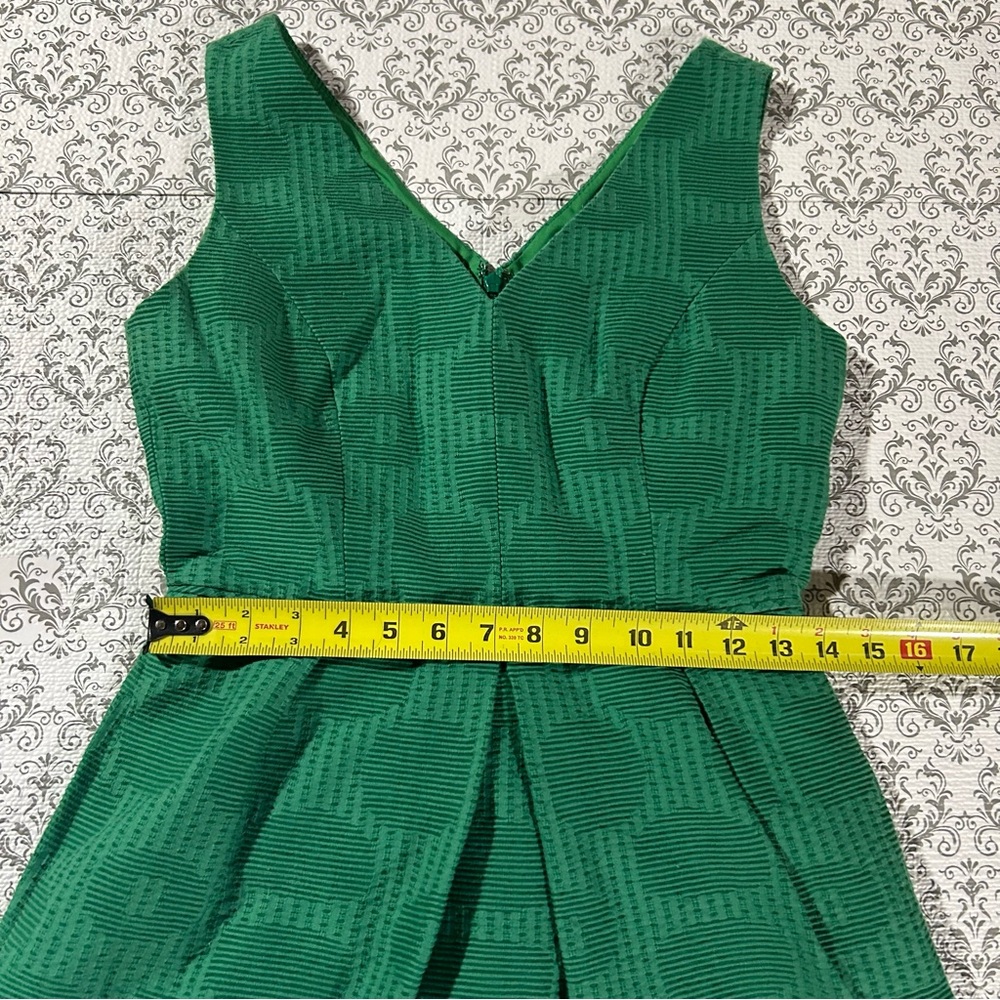 J.CREW Jacquard V-Neck "Dublin Green" Mini Dress, 2 - Picture 12 of 12